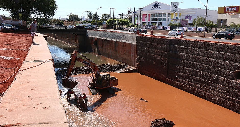 Maior escavação gera aditivo de R$ 4 milhões em obras no Rio Anhanduí Edemir Rodrigues
