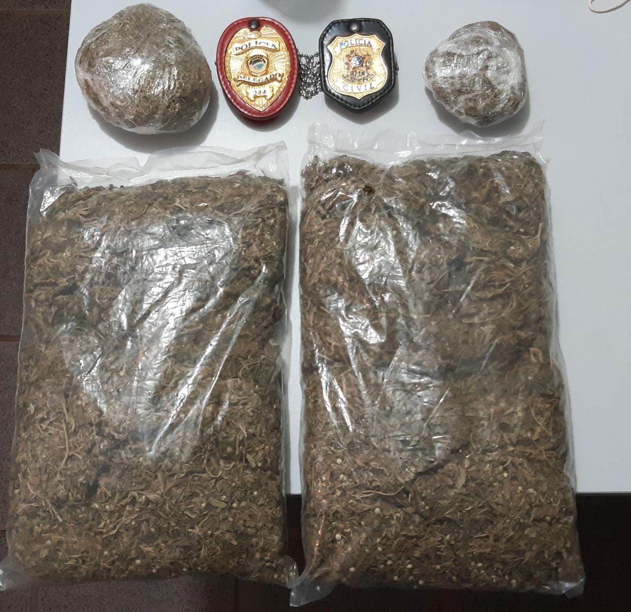 Droga apreendida.
 Divulgação / Polícia Civil MS