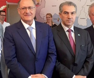 Governadores de São Paulo, Geraldo Alckmin, e de Mato Grosso do Sul, Reinaldo Azambuja - Eduardo Amorin AEN/PR