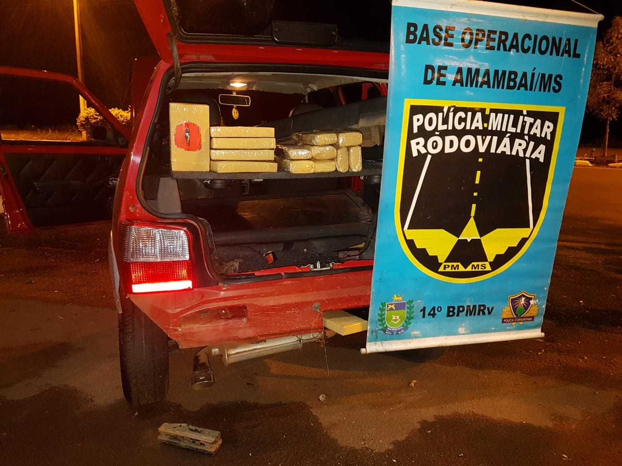 Polícia rodoviária apreende maconha e cocaína na MS-162