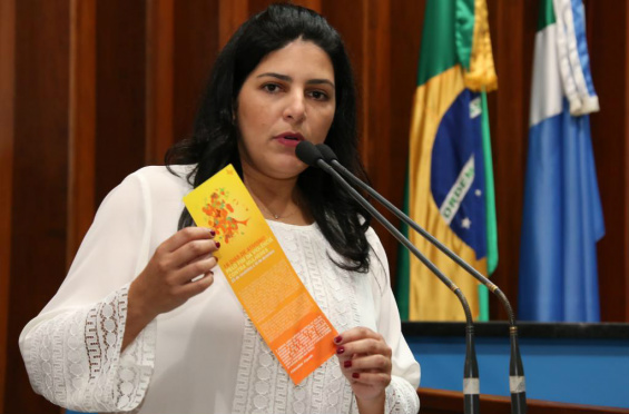 ALMS lança 16 Dias de Ativismo pelo Fim da Violência contra Mulher Luciana Azambuja, subsecretária de Políticas para Mulheres falou na sessão de hoje
Foto: Victor Chileno AL/MS