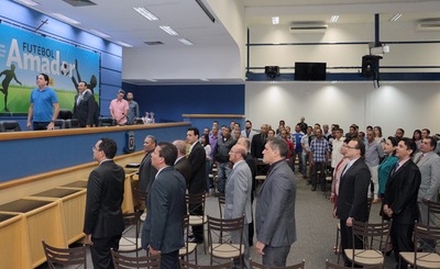 Desportistas são homenageados em comemoração ao Dia do Futebol Amador Desportistas são homenageados em comemoração ao Dia do Futebol Amador