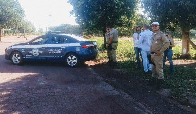 Barreira sanitária controla chegada de pessoas em Corumbá Divulgação