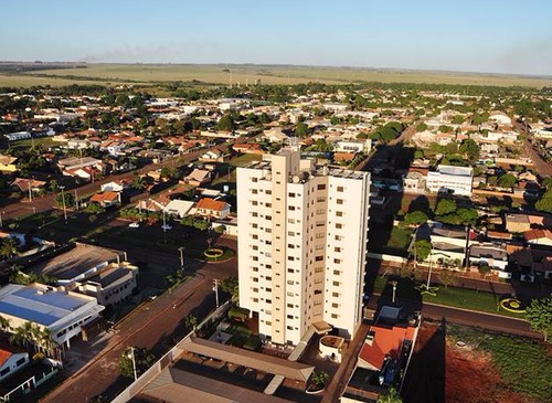 Imagem aérea de Sidrolândia (Foto: Marcos Tomé - Região News)
