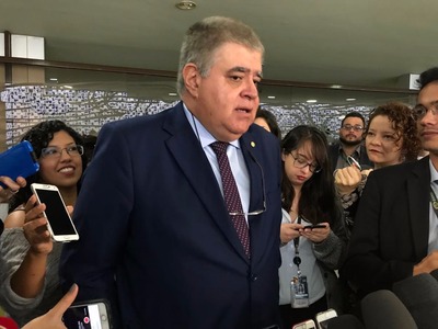 Convidado por Temer para assumir a Secretaria de Governo, deputado Carlos Marun (PMDB-MS) afirma que ainda faltam cerca de 50 votos para garantir reforma da Previdência (Foto: Bernardo Caram, G1)
