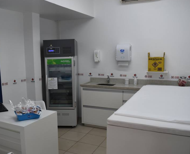 Sala montada em uma rede de farmácia na Capital. Reprodução