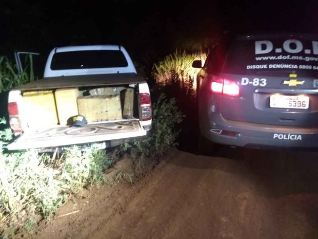 Caminhonete furtada em 2018 é abandonada com mais de 1t de maconha Caminhonete furtada em 2018 é abandonada com mais de 1t de maconha