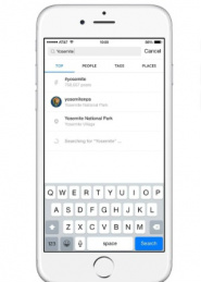 Divulgação
Atualização do Instagram para iOS e Android inclui novas categorias para busca
