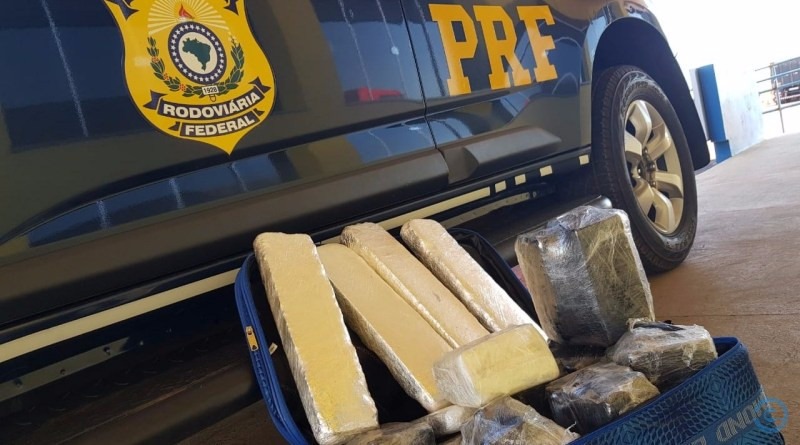 PRF prende jovem transportando maconha em ônibus que iria para o PA Divulgação PRF