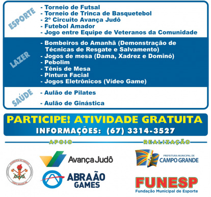 Funesp promove neste sábado Projeto Esporte, Lazer no Parque Tarsila do Amaral