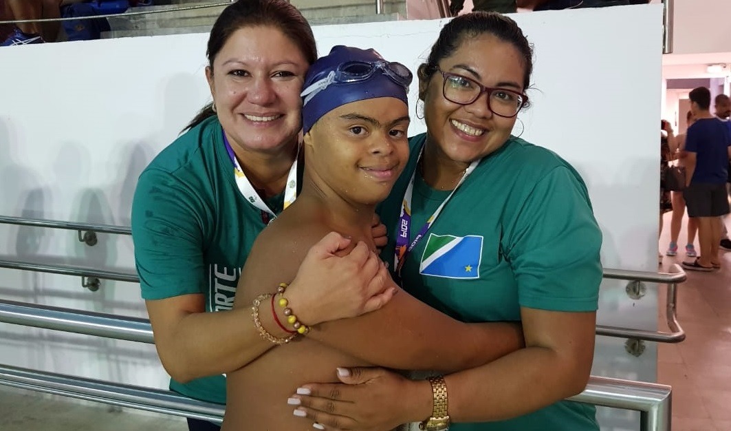 Atleta de MS com Síndrome de Down brilha nas Paralimpíadas Escolares Foto: Lucas Castro