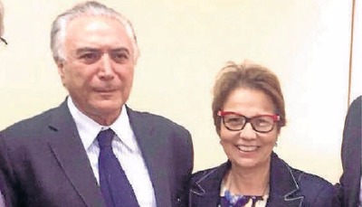 Temer foi à casa de Tereza Cristina para discutir a filiação ao PMDB dos rebeldes do PSB - Foto: Arquivo/Correio do Estado