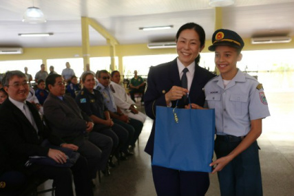 Agosto foi marcado com a visita da Perita Japonesa aos Projetos Sociais da Polícia Militar