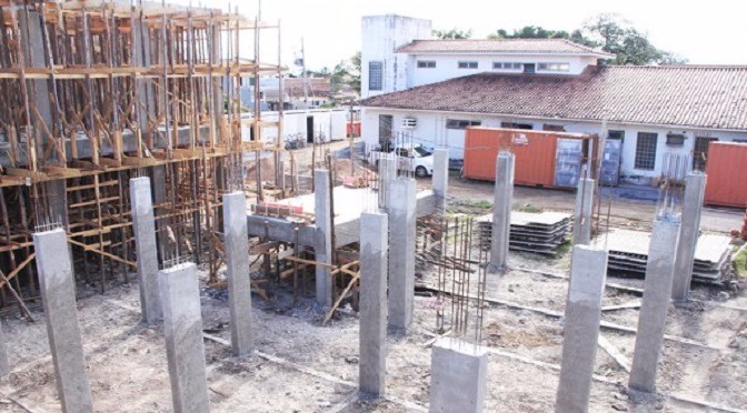 Construção do pronto socorro de Corumbá segue cronograma Foto: Gisele Ribeiro