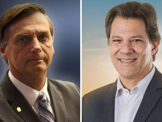 Datafolha para presidente, votos válidos: Bolsonaro, 56%; Haddad, 44%