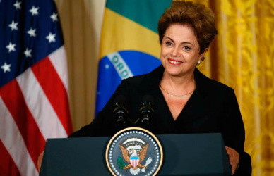  Foto: Kevin Lamarque/Reuters Dilma disse em entrevista coletiva na Casa Branca que teve garantias do presidente dos EUA de que a espionagem acabou.