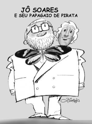 Caricatura: Ziraldo, Acervo pessoal 

Jô Soares e Ziraldo em caricatura inédita do cartunista que será o último entrevistado na Globo.