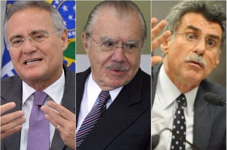PF: Renan, Sarney e Jucá não obstruíram Operação Lava Jato O procurador-geral da República, Rodrigo Janot, havia pedido a prisão de Renan (à esquerda), Sarney (centro) e Jucá (à direita)
Montagem/R7
