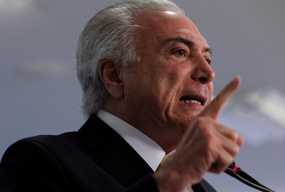 Imagem mostra o presidente Michel Temer durante evento no Planalto, no último dia 12 (Foto: Beto Barata/PR)