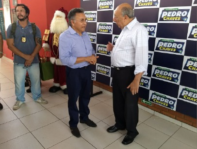 Odilon e Pedro Chaves articulam aliança para eleições de 2018 Odilon de Oliveira vai ao almoço de Pedro Chaves e discutem aliança entre PDT e PSC - Foto: Wagner Guimarães / Assessoria
