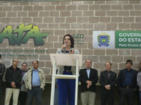 Secretária de Estado de Educação, Maria Cecília Amendola da Mota durante o lançamento-Foto: Adriano Moretto