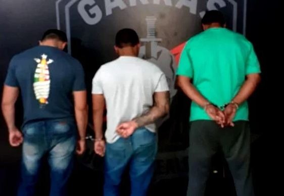 Os Três foram presos pelo Garras e vão ser levados para o presídio. Divulgação