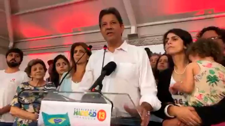 Fernando Haddad faz pronunciamento. - Fernando Haddad/Rede Sociais/Direitos reservados