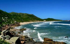 Na Praia da Galheta, em Florianópolis, a nudez é opcional
Foto: Divulgação