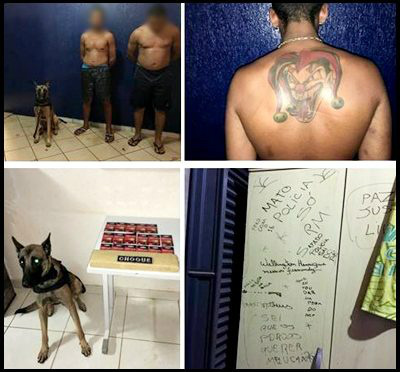 Choque prende irmãos por tráfico de drogas na Capital Imagens fornecidas pela PM (Divulgação)
