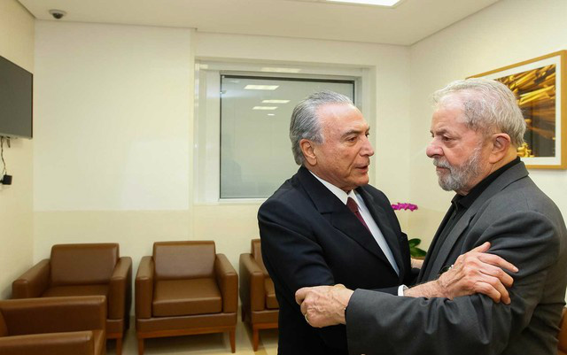 Presidente Michel Temer e Lula (Foto: Beto Barata / Presidência da República)