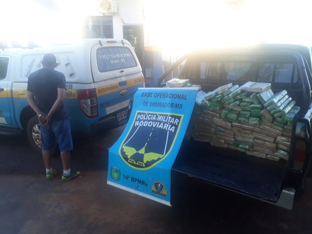 PMR apreende 240 kg de maconha na MS-276