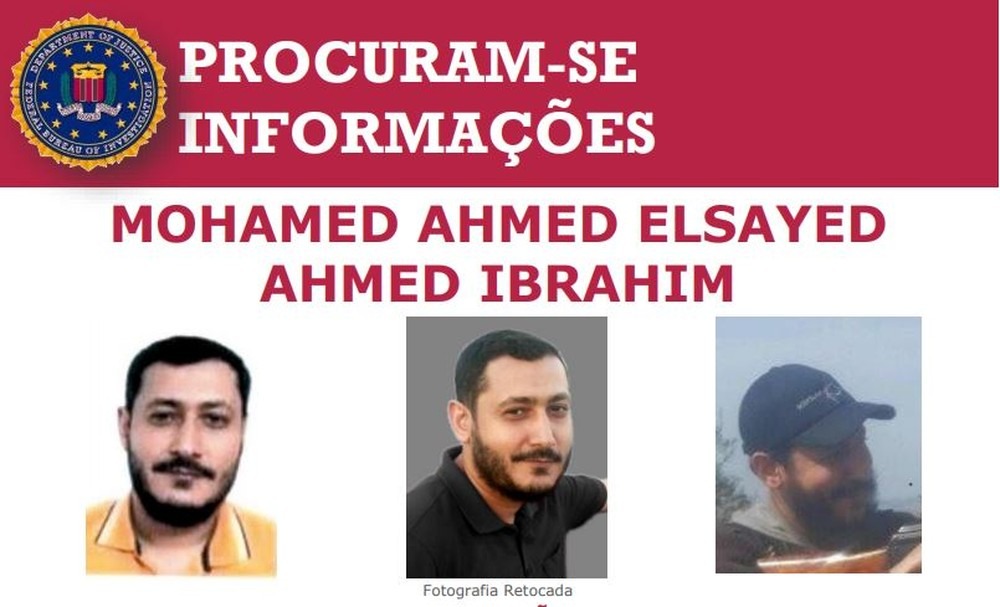 Procurado pelo FBI suspeito de terrorismo se apresenta a PF Reprodução/FBI