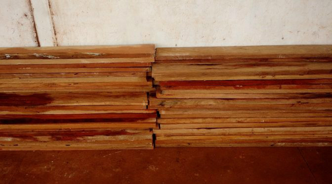 Madeira apreendida durante fiscalização (PM/Divulgação)