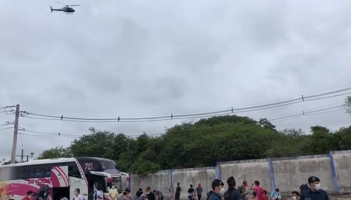 Com reforço de helicóptero, PM participa da Operação de repatriação dos brasileiros