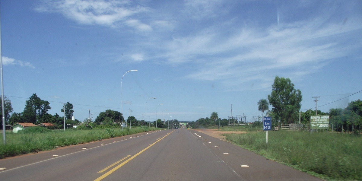 Empresa alerta motoristas sobre obras na BR-163 em Mato Grosso do Sul Divulgação