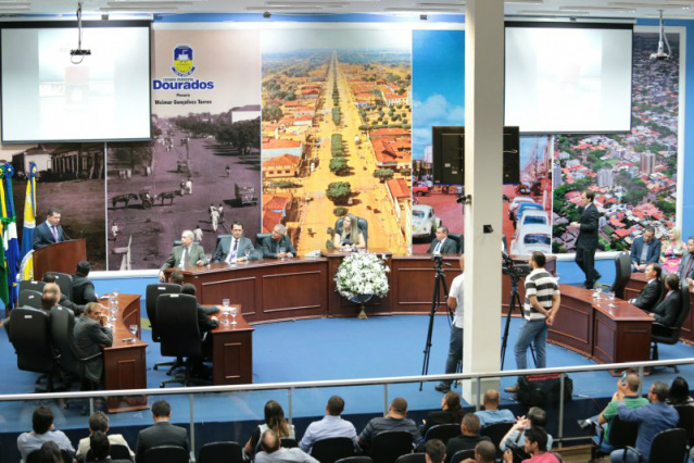 Câmara de Dourados reabre os trabalhos nesta próxima segunda-feira As sessões acontecem toda segunda-feira, às 18h30 e é transmitida pelo canal 06 ViaCabo.(Divulgação)