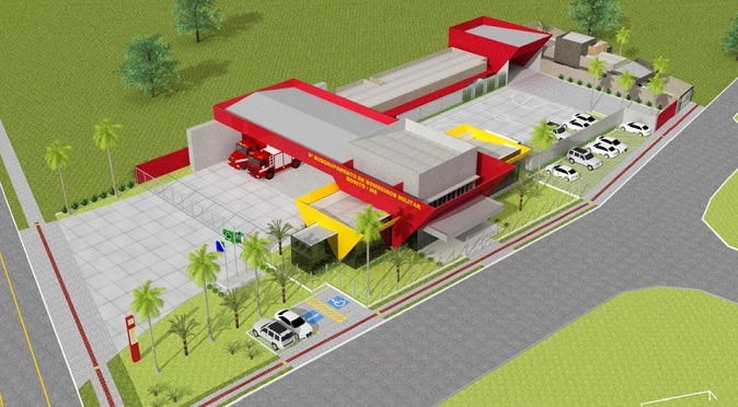 Construção do quartel do Corpo de Bombeiros de Bonito segue cronograma Construção do quartel do Corpo de Bombeiros de Bonito segue cronograma