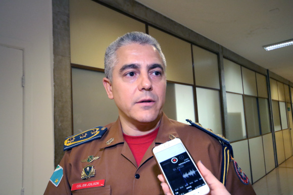 Rose acerta detalhes para instalação do Corpo de Bombeiros em Nova Alvorada do Sul Base dos Bombeiros em Nova Alvorada deverá ter nove militares, explicou coronel Joilson. Foto: Edemir Rodrigues