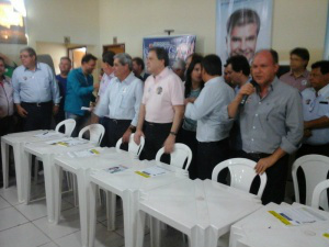 André defende gestão e diz que Estado está sólido em desenvolvimento André defendeu a sua gestão durante evento do PMDB nesta manhã em Campo Grande (Foto: Leonardo Rocha)