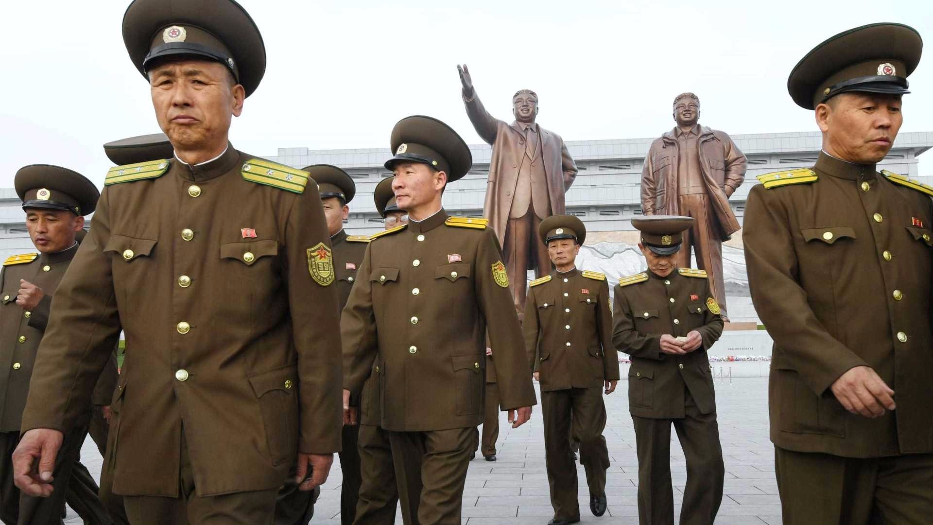 Líder norte-coreano prepara seu exército para o ataque, 'se necessário' Mandatory credit Kyodo/via REUTERS
