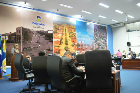 Presidente da Câmara, Daniela Hall discursa na tribuna.
Foto: Gizele Almeida