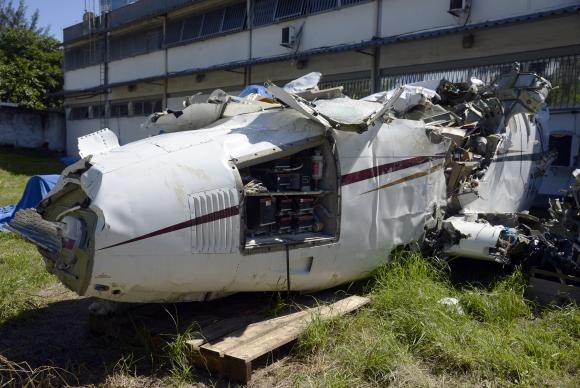 Destroços da aeronave que caiu no mar de Paraty e matou o ministro do STF Teori Zavascki e mais quatro pessoas em 19 de janeiro de 2017Tomaz Silva/Agência Brasil

